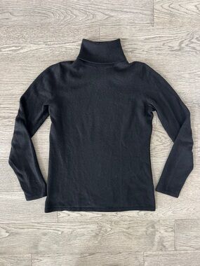 🌼BANANA REPUBLIC🌼 100% Cashmere Black Turtleneck Sweater, Size XS
